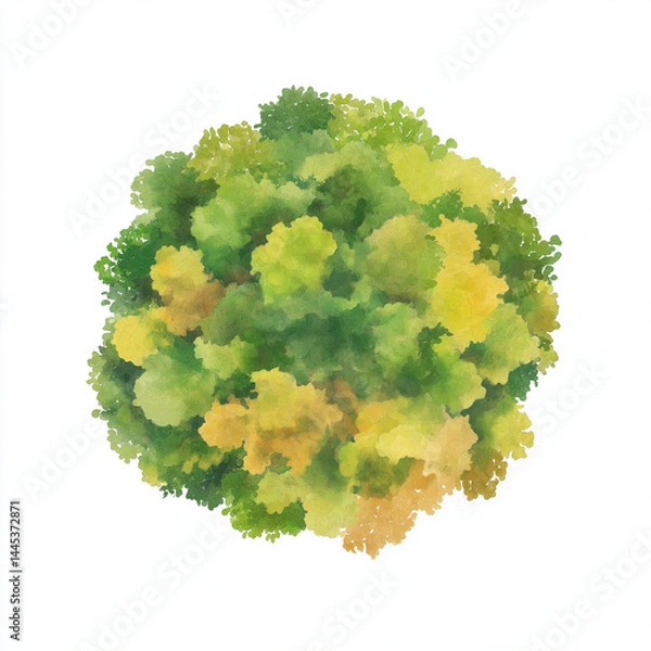 Obraz vector illustration of a green tree, vector illustration of a tree with green leaves