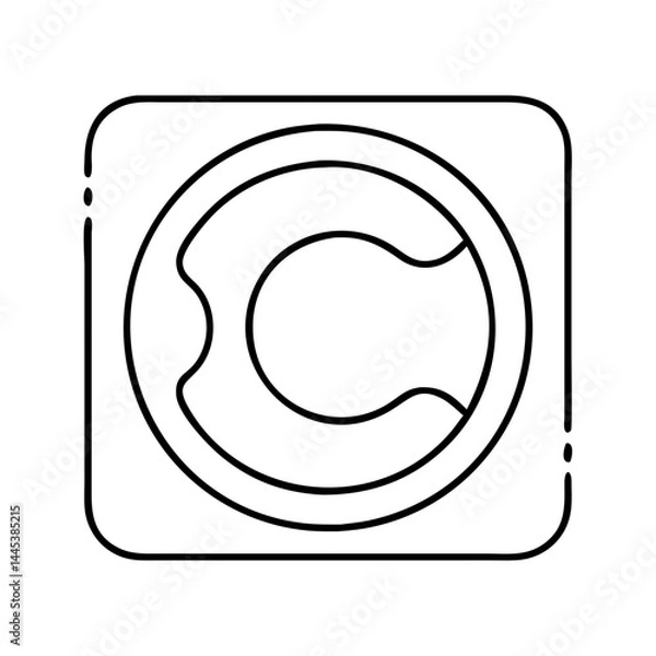 Obraz canva icon, canva line art - simple line art of canva, perfect for canva logos and icons