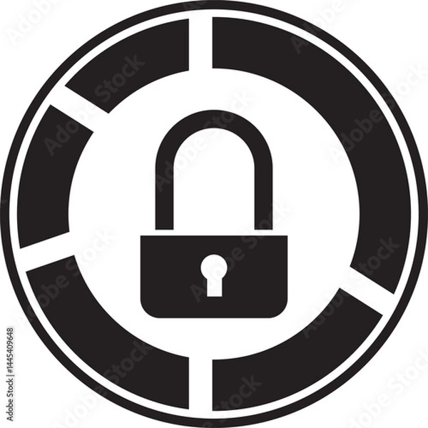 Fototapeta data security vector illustration
