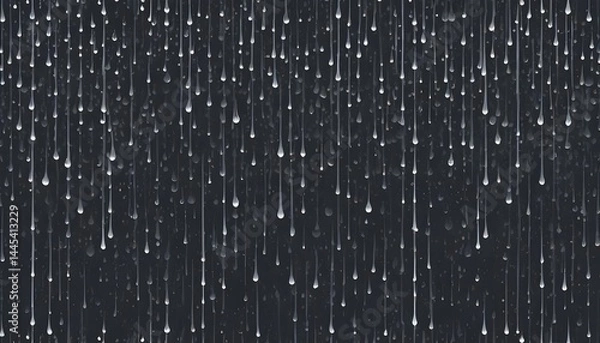 Fototapeta Abstract Rain Drops on Dark Background