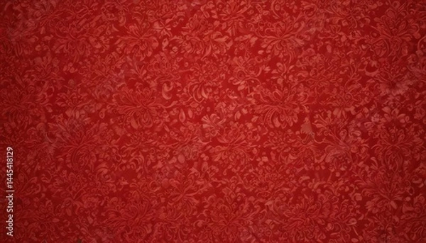Obraz Intricate red damask, perfect for festive designs or events, holiday, luxury, graphics