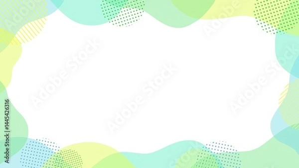 Obraz グリーンのメンフィスフレーム