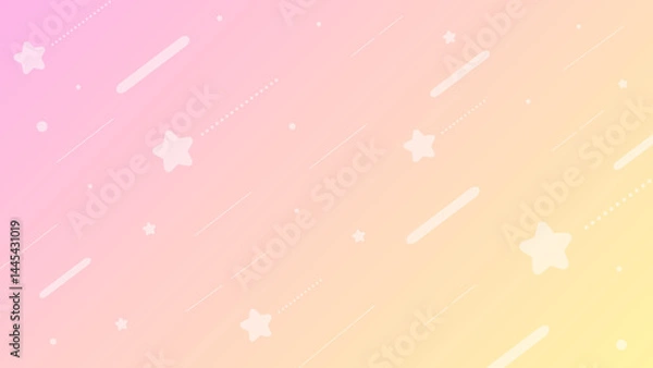 Obraz イエローとピンクのグラデーションと星の背景