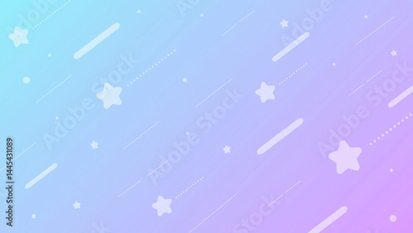Obraz ブルーとパープルのグラデーションと星の背景