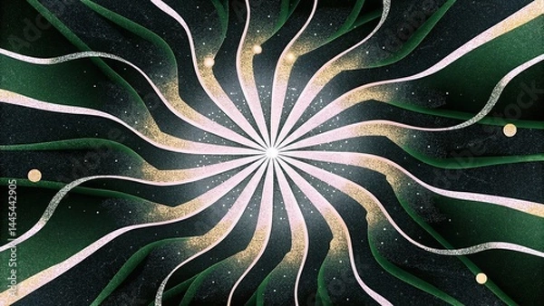 Fototapeta Mesmerizing Abstract Background with Fluid Liquid Motion and Glossy Texture
