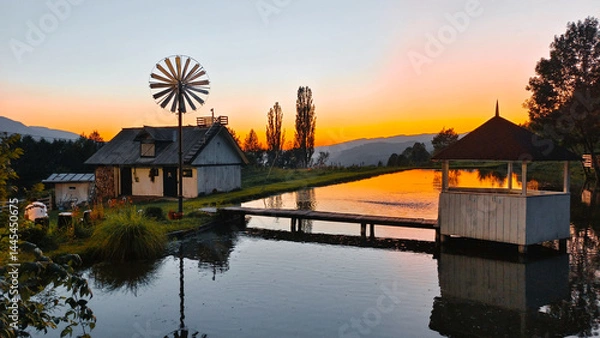 Fototapeta romania country side house