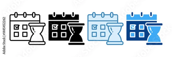Fototapeta Deadline Icon Set Multiple Style Collection