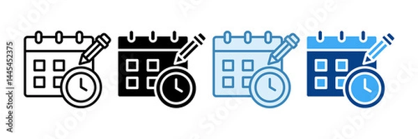 Fototapeta Scheduling Icon Set Multiple Style Collection