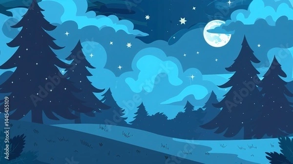 Obraz Light Blue Cartoon Anime Style Background: A Delightful Fusion of Whimsy and Visual Charm 