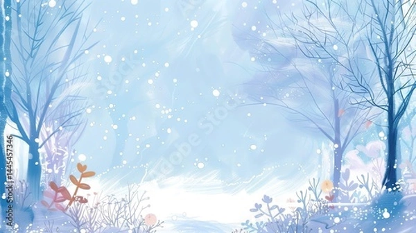 Obraz Light Blue Cartoon Anime Style Background: A Delightful Fusion of Whimsy and Visual Charm 
