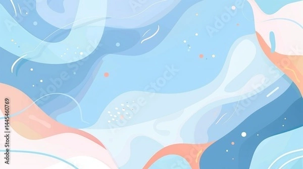 Obraz Light Blue Cartoon Anime Style Background: A Delightful Fusion of Whimsy and Visual Charm 