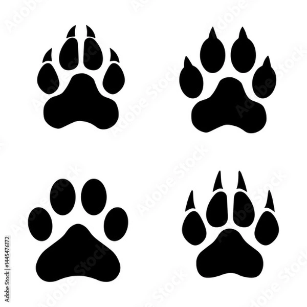Fototapeta Panther's Paw design art vector