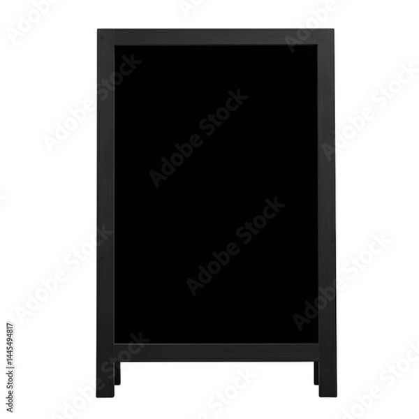 Obraz Black standee isolated on transparent background, cut out