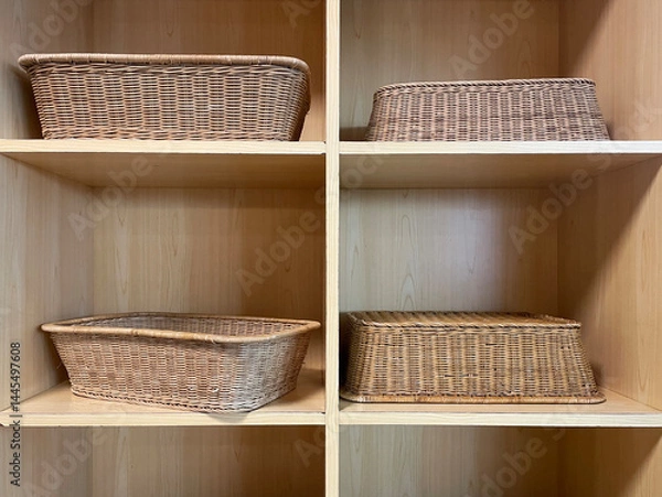 Obraz Baskets in the changing room of a day spa