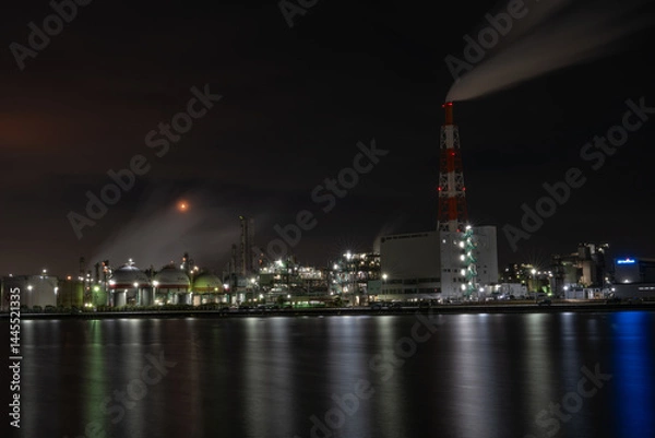 Fototapeta 工場夜景