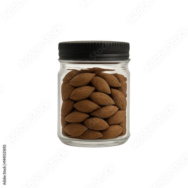 Obraz almonds in glass jar