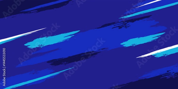 Obraz Creative Abstract Grunge Background in Blue and White for Sports Themes with Brush and Halftone Details