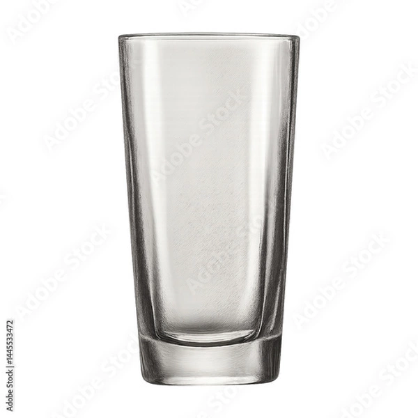 Obraz empty glass isolated on white