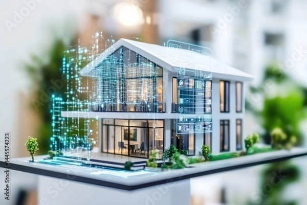 Fototapeta Smart home architectural model