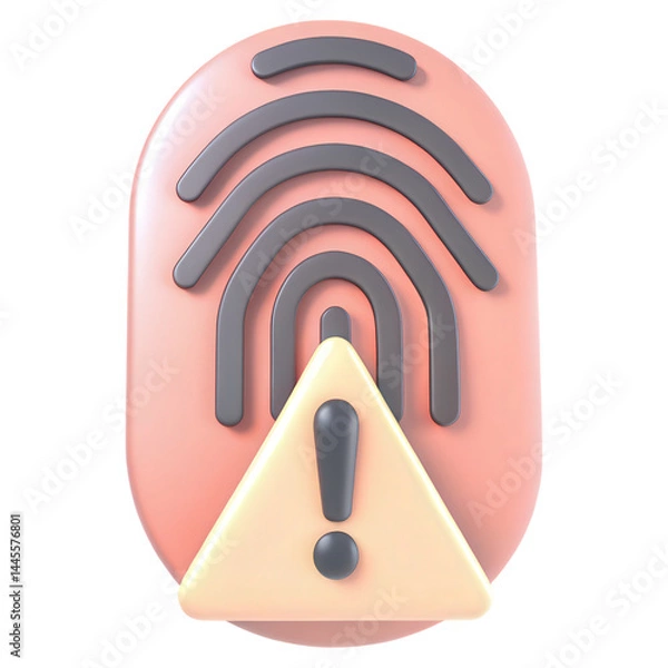 Obraz A fingerprint scanner obstructed by identity fraud concerns.