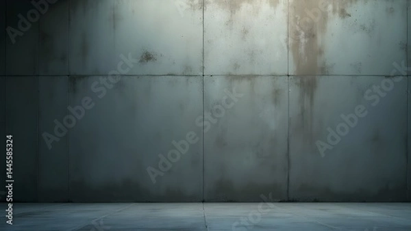 Fototapeta Concrete Wall and Floor Background with Industrial Texture