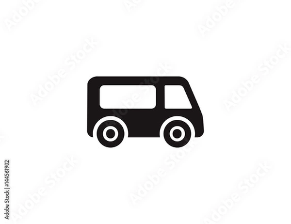 Obraz Flat bus travel icon