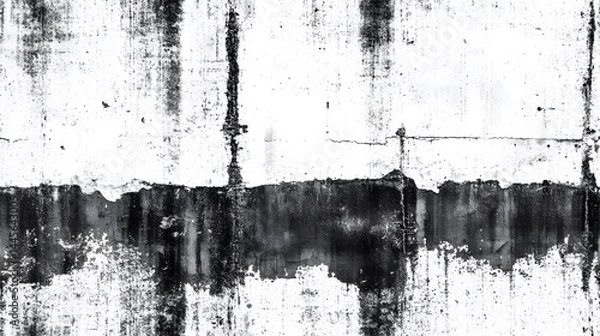 Fototapeta Abstract monochrome texture of a weathered concrete wall.
