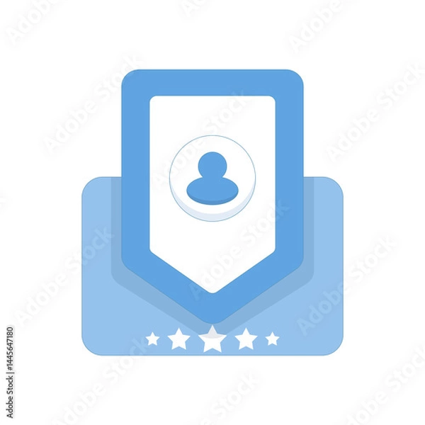 Fototapeta Privacy concept protects user data. Personalization that prioritizes privacy. Personalization that prioritizes personalized customer experiences through ethical use of data. Flat design illustration.