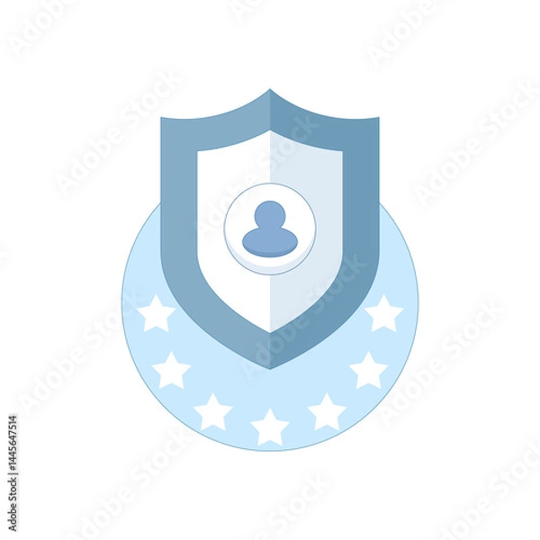 Fototapeta Privacy concept protects user data. Personalization that prioritizes privacy. Personalization that prioritizes personalized customer experiences through ethical use of data. Flat design illustration.
