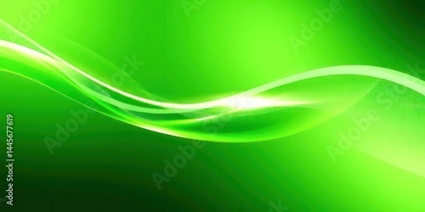 Fototapeta Abstract Green Wave Background Design for Modern Presentations