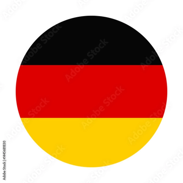 Fototapeta Round German flag icon