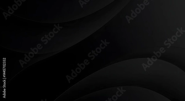 Fototapeta Abstract black wave design creating a modern, minimalist background for artistic projects and web design Generative AI