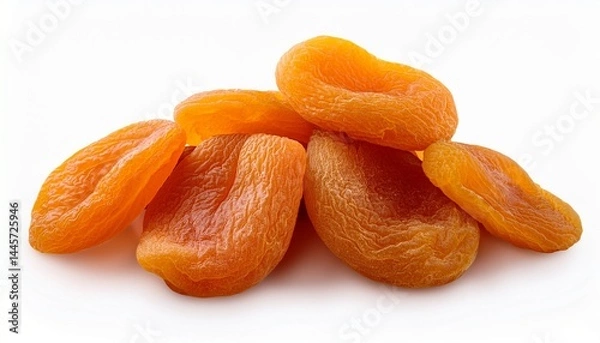 Obraz dried apricots on a white background