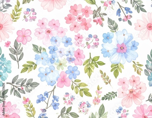 Obraz Water Color Flower Pattern