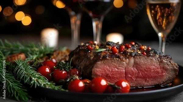 Obraz Festive Roasted Beef Dinner