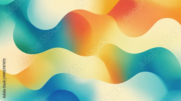 Fototapeta Colorful Abstract Flowing Waves. Smooth Gradient Design