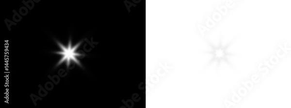 Fototapeta PNG galaxy night beam with magic sparkle and spiral light, white flash twinkle and transparent cosmic glow, PNG fantasy celebration with starlight shimmer in space star explosion design.