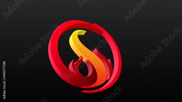 Fototapeta 3d Logo Pop-up Animation