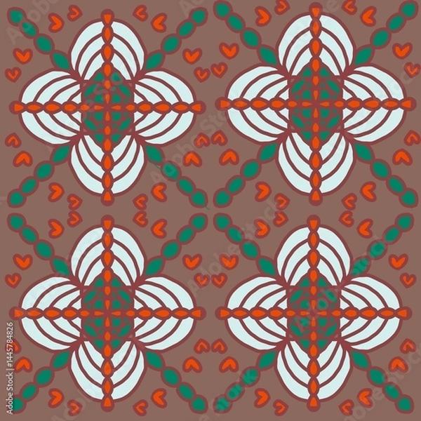 Fototapeta seamless floral pattern