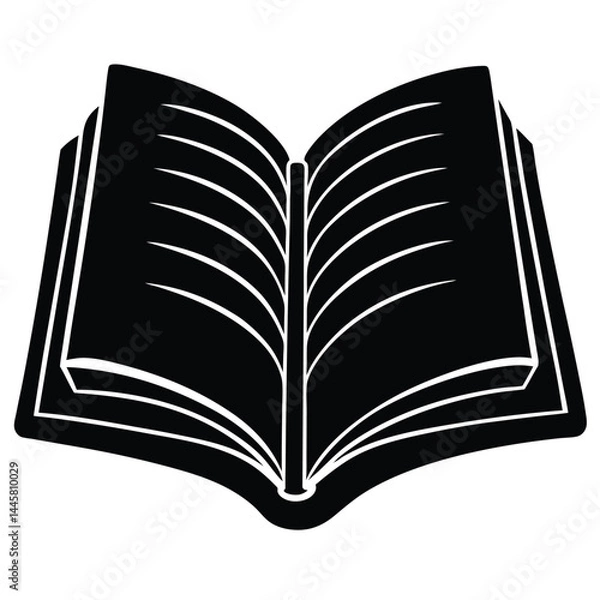 Fototapeta Isolated Black Vector Editor using elements dictionary With White Background