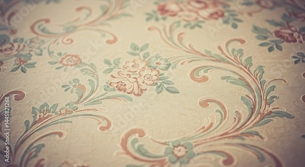 Fototapeta Whispers of Vintage Blooms AI Generated