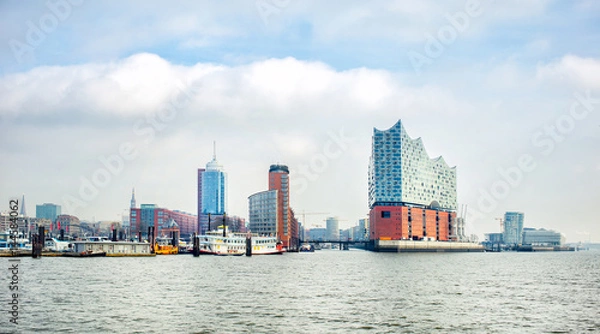 Fototapeta panoramiczny widok na miasto Hamburg