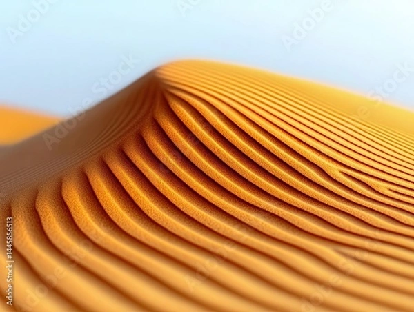 Obraz Abstract patterns of rippled sand dunes, majestic desert waves frozen in time