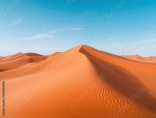 Obraz Aerial perspective of majestic sand dunes, ripples creating a hypnotic pattern across the desert
