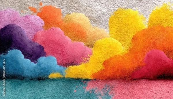 Fototapeta Abstract colorful clouds