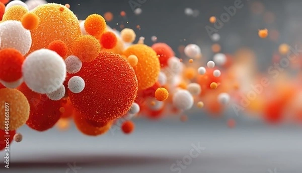 Fototapeta Colorful floating spheres abstract design