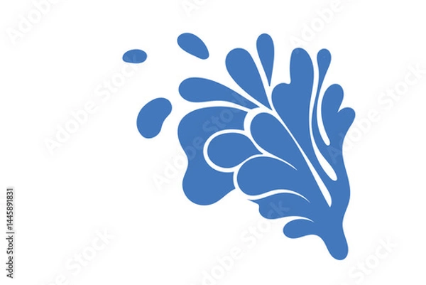 Fototapeta Splash, water, smooth lines. Stylized abstract image Vector graphics.
