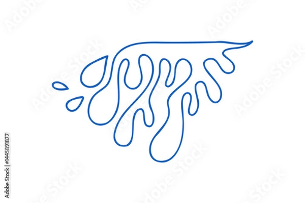 Fototapeta Splash, water, smooth lines. Stylized abstract image Vector graphics.