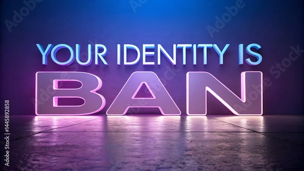 Obraz Your identity is ban text 