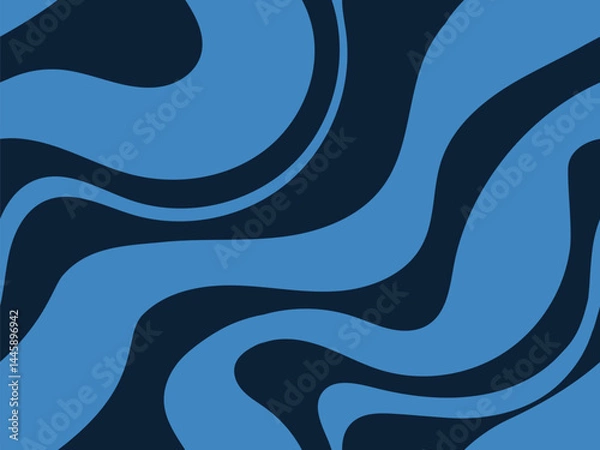 Fototapeta Simple waves. Monochrome abstract seamless pattern. Vector doodle graphic hand drawn illustration.